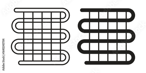 Condenser coil icon elements. doodle graphics icons.