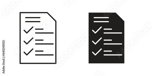 Check list icon elements. doodle graphics icons.