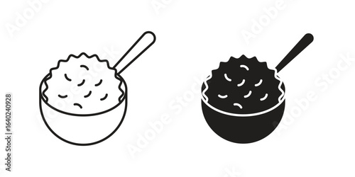 Cereal icon elements. doodle graphics icons.