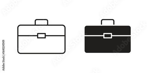 Briefcase icon elements. doodle graphics icons.