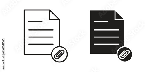 Attach document icon elements. doodle graphics icons.