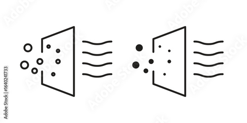 Air purification icon elements. doodle graphics icons.