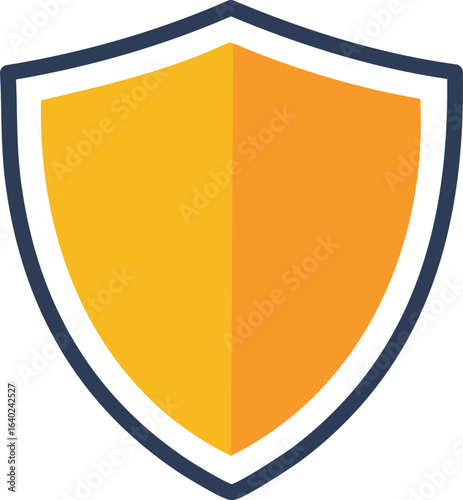 Shield icon linear style editable stroke width provides protection