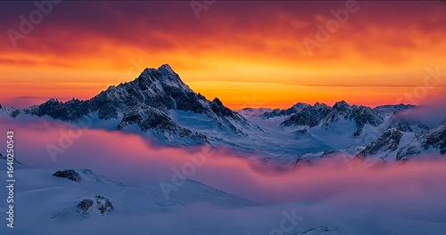sunset in the mountains