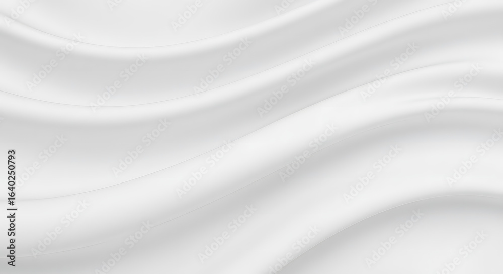 Fototapeta premium White silky smooth wave texture, AI generated