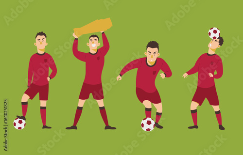 Football Player Character Collection Vec