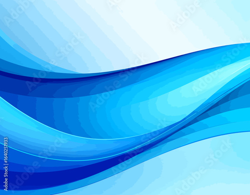 Abstract blue wave background design. Modern conceptual graphic with flowing lines and smooth gradients for wallpaper or presentation.
