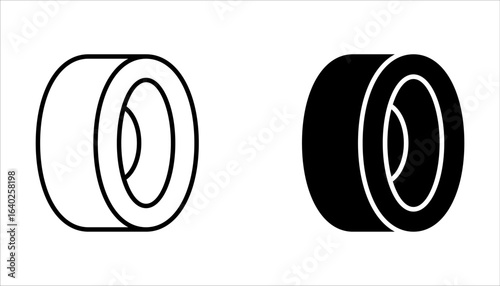 Tire set icon. Vehicle tire service concept. vector illustration on white background
