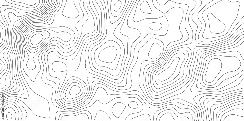 Fototapeta premium Abstract Topographic background. Geographic line map. Wavy pattern design. Paper texture imitation of a geographical map shades. Vector illustration. 