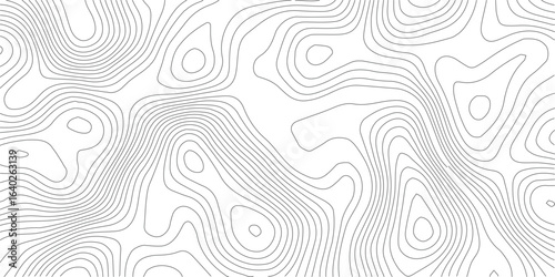 Abstract Topographic background. Geographic line map. Wavy pattern design. Paper texture imitation of a geographical map shades. Vector illustration.	