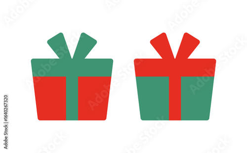 クリスマスプレゼントのイラスト2個セット