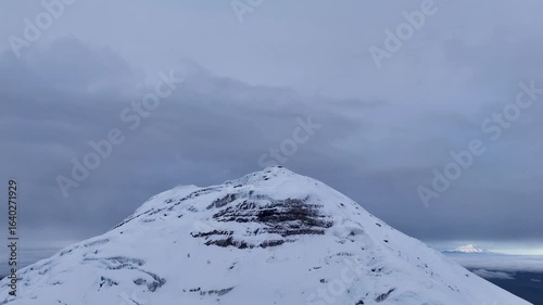 Snow-Capped Cotopaxi Volcano in the Ecuadorian Andes