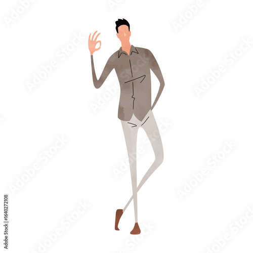 Full-body posing person