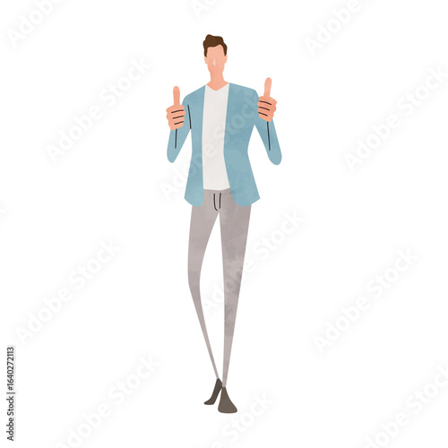 Full-body posing person