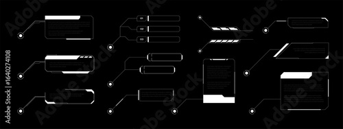 Call Out Box Design. Futuristic Hud Element Vector Illustration.