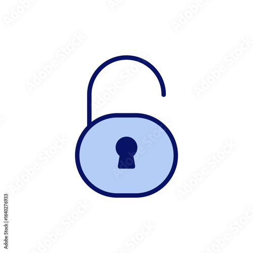 Unlock icon vector. Unlock sign and symbol. unlocked padlock icon