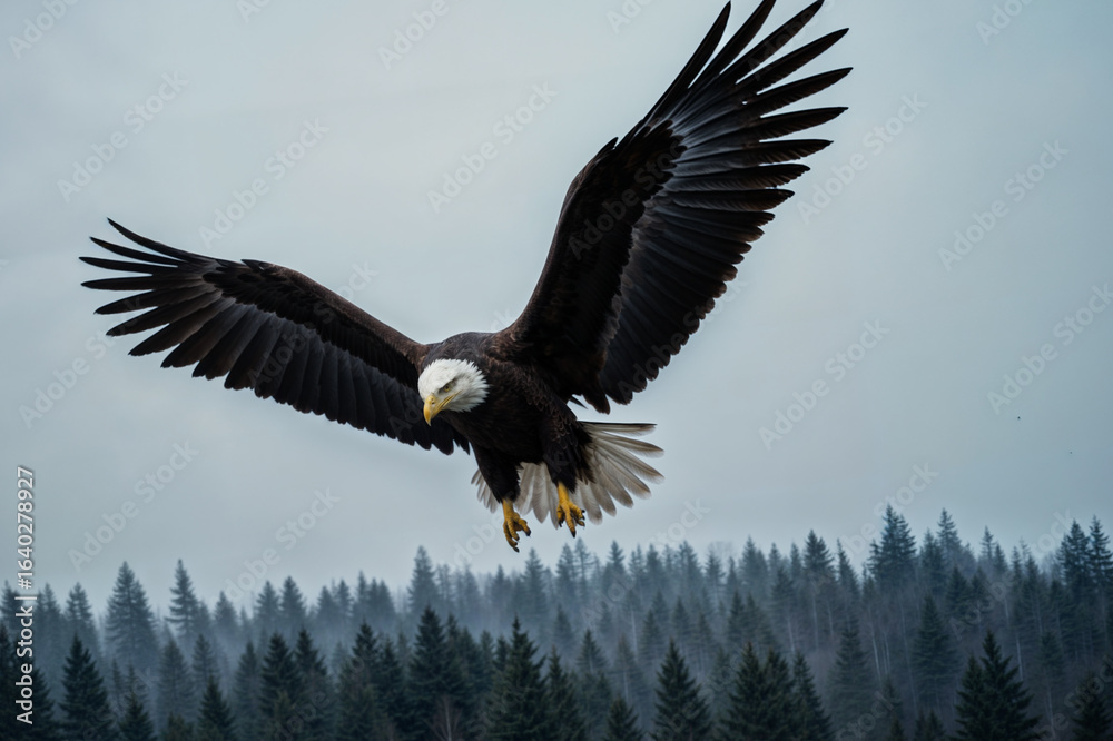 Naklejka premium american bald eagle