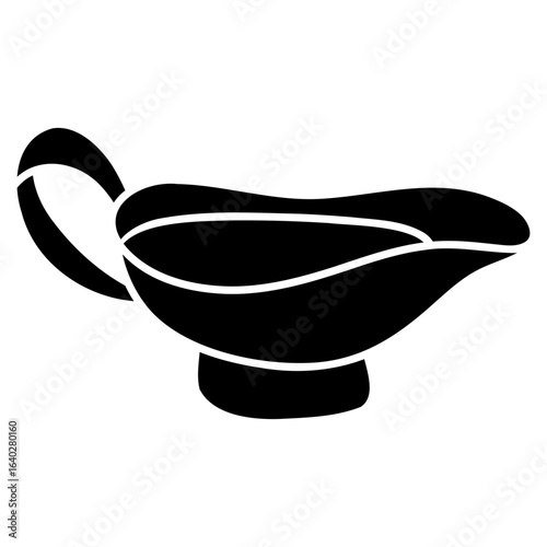 custard gravy bowl solid icon