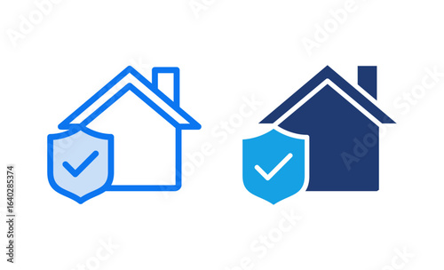 home insurance icon vector illustration. home protection sign and symbol