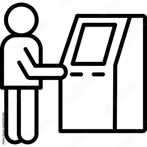 Self-Service Terminal line icon
