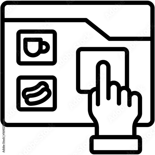 Self Ordering line icon