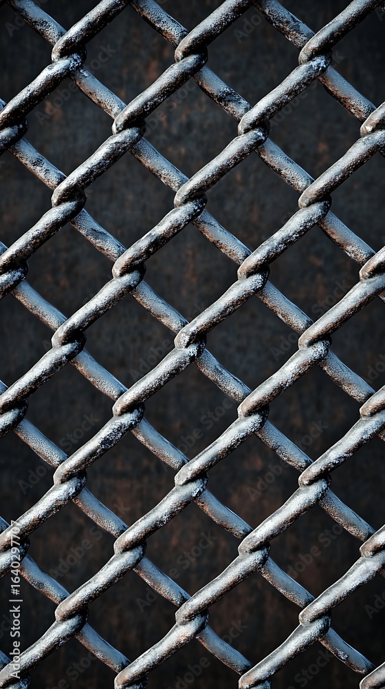 Fototapeta premium Close up chain link fence pattern
