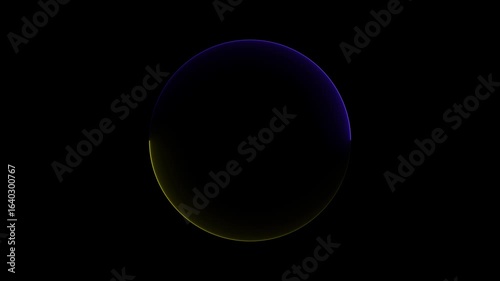  circle glow border, alpha channel, seamless loop, abstract glowing neon line cyan color circular lens animation neon light on black background.