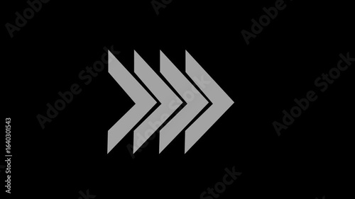 Arrow icon concept animation, arrows sign left to right animation concept.Swipe right for the animation.