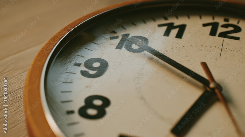 Fototapeta premium Close-up of an antique wall clock.