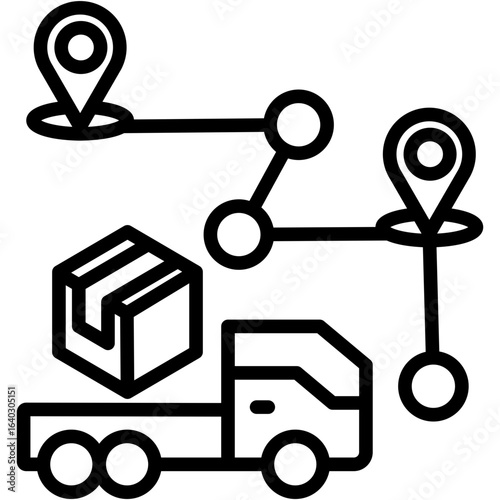 Last Mile Delivery line icon
