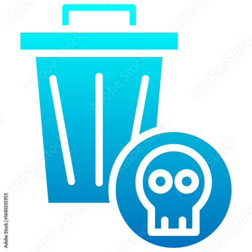 Hazardous Waste  glyph gradient icon
