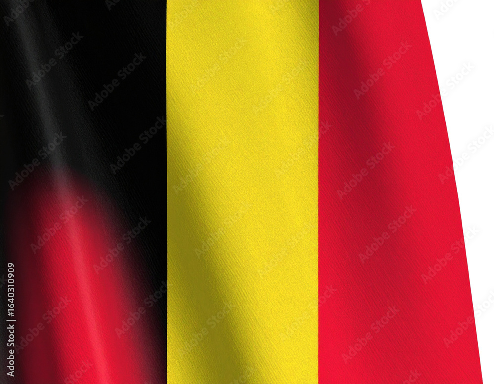 Fototapeta premium Burundi Flag Draped Over Invisible Sphere, Curved Fabric and Partial Star Visibility, Isolated