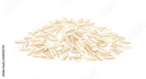 rice isolated on white background