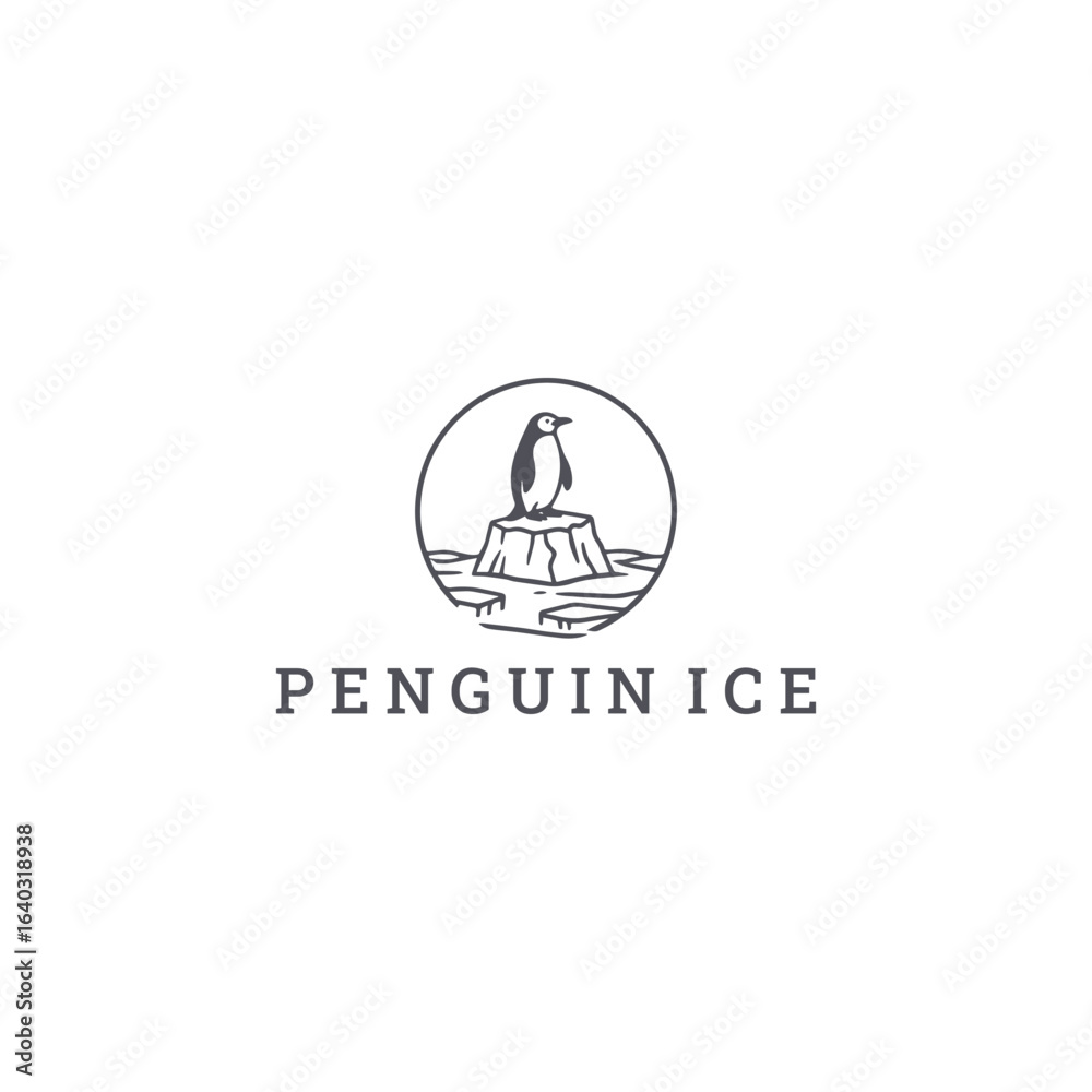 Penguin ice logo with a cool and playful style for fresh, fun branding. Penguin ice logo with a cool and playful style for fresh, fun branding.