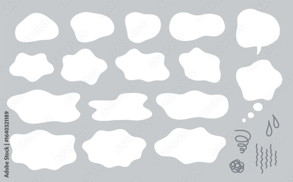 custom made wallpaper toronto digital吹き出しのベクター素材。モヤモヤ、悩み、疑問、トラブル。