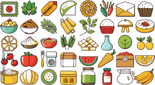 Assortment of food items and ingredients