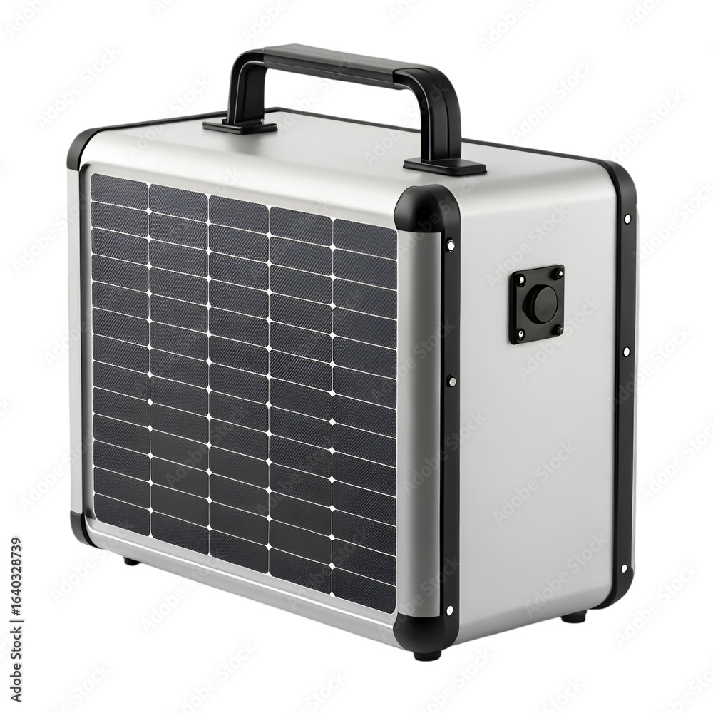 Fototapeta premium metal suitcase isolated on white