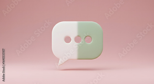 Free Download A pastel-colored speech bubble icon floats against a soft pink background. - GFXLoad