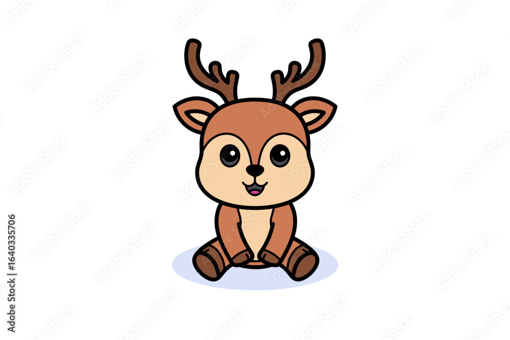 Cute Cartoon Deer Character Cute Cartoon Deer Character