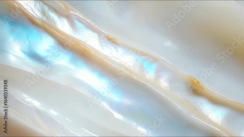Elegant Mother of Pearl Close-Up, Iridescent Sheen, Texture and Delicate Details, abstract