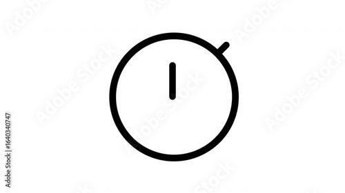 Minimal timer icon with animated clock motion.