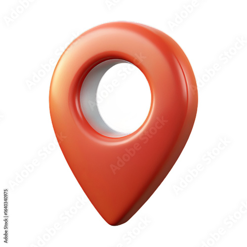 Glossy Plastic Map Marker with Rich Reflections