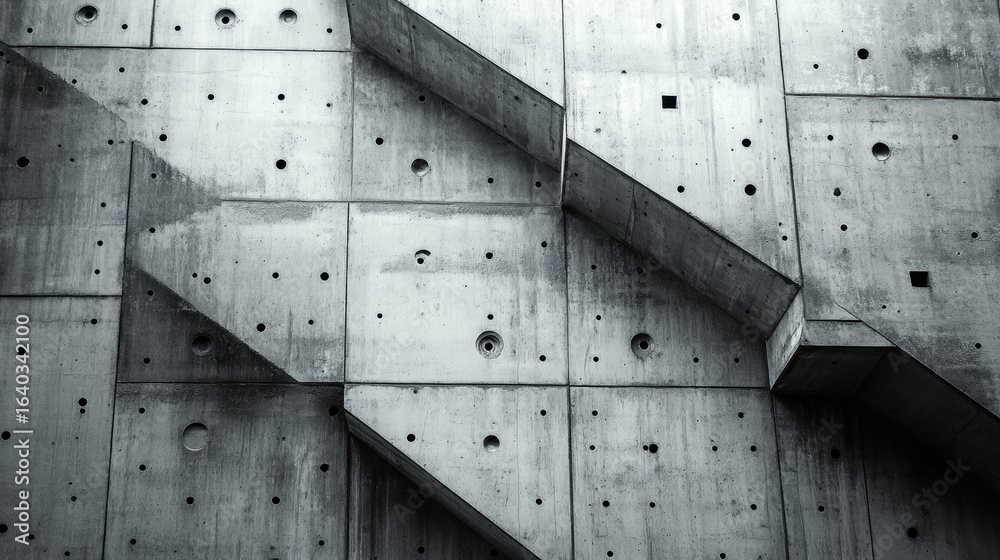 Concrete wall geometric design architecture Concrete wall geometric design architecture