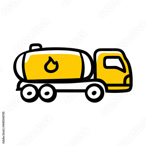 fuel truck hand drawing icon for web and graphic design
