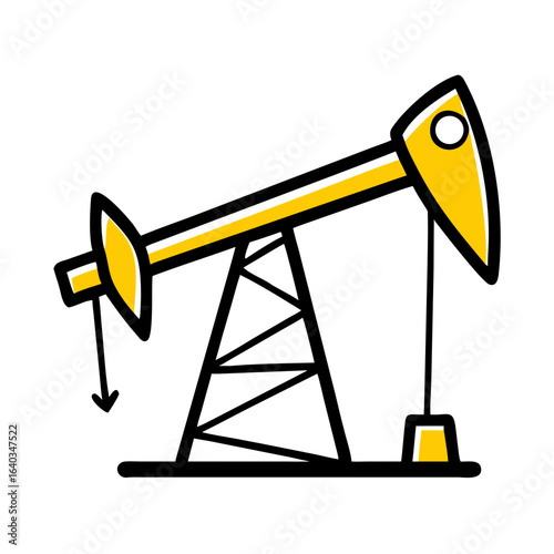 oil pump hand drawing icon for web and graphic design