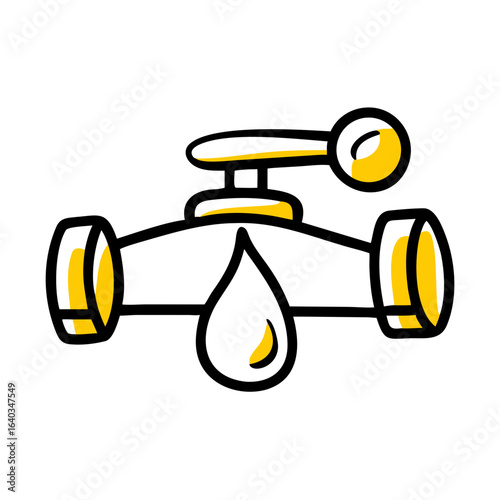 oil valves hand drawing icon for web and graphic design