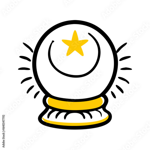 prediction hand drawing icon for web and graphic design