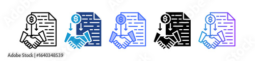 Trade Agreement multiple icon