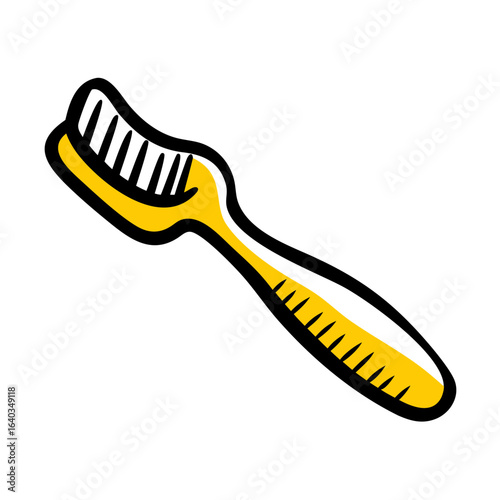 toothbrush hand drawing icon for web and graphic design