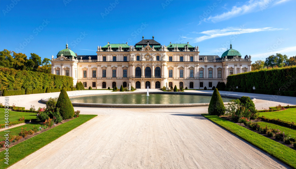 Obraz premium Classical European Palace with Courtyard